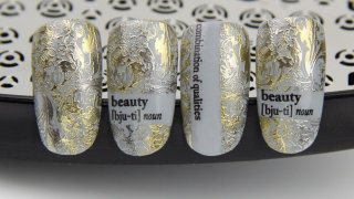 Metallic shiny nail art with gradient effect - Preview