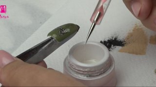 Layered stamping, sticker-like, cute nail art
