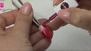 Stamping nail art on magnetic gel polish base