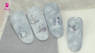 Winter magic on nails with different techniques - Preview