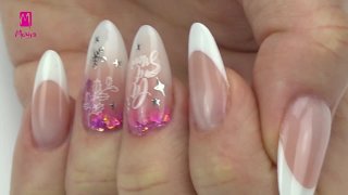 Wonderful almond-shaped nails with winter motives - Preview