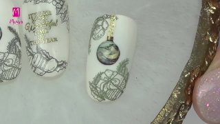 Christmas ball with matching stamping pattern - Preview