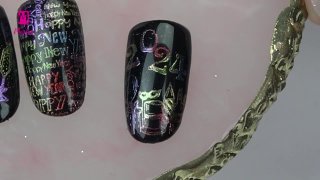 Nails for New Year's Eve with colourful effect - Preview
