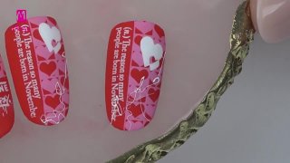 Nail art for Valentine's Day with hearts - Preview