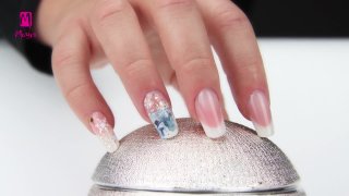 French and Baby boomer nails with winter design - Preview
