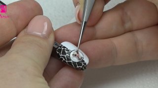 Stamping nail art with cute pet sticker