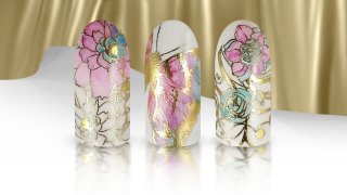 Colourful Nail Stamping with Magic Foil