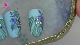 Wonderful nail art in blue shades - Preview