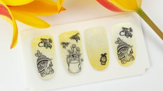 Gradient stamping nail art for Easter