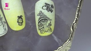 Gradient stamping nail art for Easter - Preview