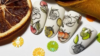 Cheerful, colourful, fruity nail art