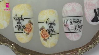 Romantic nail art with flower sticker - Preview