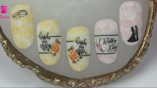 Romantic nail art with flower sticker
