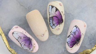 Hand-painted butterflies with gradient wings