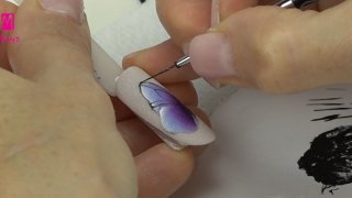 Hand-painted butterflies with gradient wings