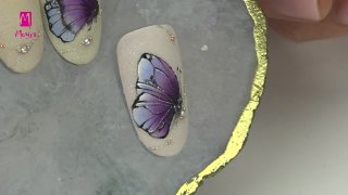 Hand-painted butterflies with gradient wings - Preview
