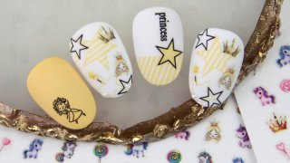 Princess nails reminding of childhood