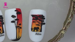 Stamping nail art with African motives - Preview