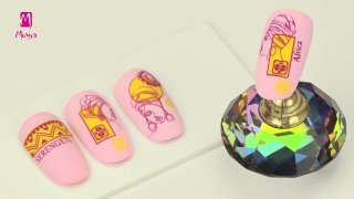 Showy stamping nail art in African atmosphere - Preview