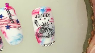 Stamping nail art inspired by Independence Day - Preview