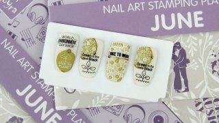 Stamping nail art inspired by nature conservation
