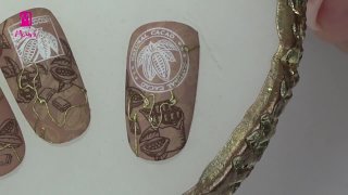 Stamping nail art for chocolate lovers - Preview