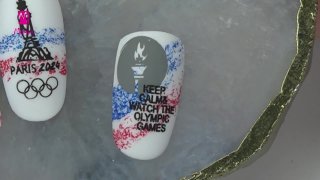 Stamping nail art inspired by 2024 Olympic Games - Preview