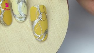 Jewelry-like nail art for autumn - Preview