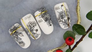 Trendy nail decoration with nail art strip