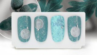 Stamping nail art inspired by gardening