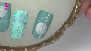 Stamping nail art inspired by gardening - Preview