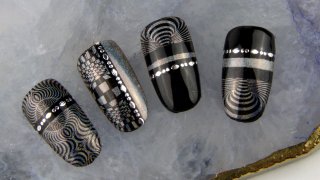 3D-like nail art created with stamping