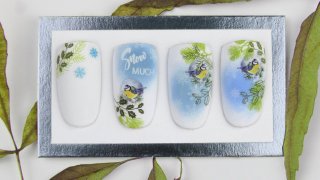 Birdie nail art with wonderful colours and motives