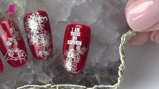 Nail art with Glass effect gel polish and foil - Preview