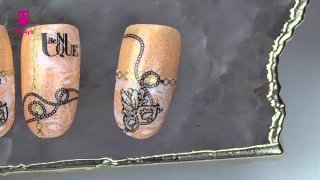 Carnival nail art in wonderful peach colour - Preview