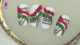 Nail art inspired by a Hungarian national holiday - Preview