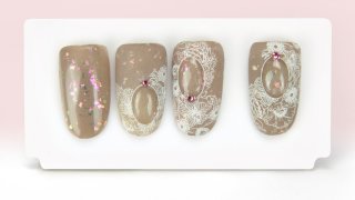 Stamping nail art made on colorful acrylic base
