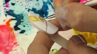 Artistic aquarelle with lemon motif