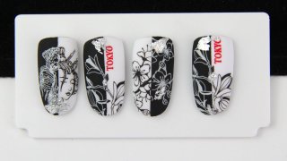 Stamping nail art inspired by Japan