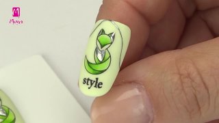 Cute fox with fresh green colours - Preview