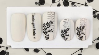 Layered stamping nail art with clean motives
