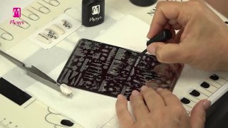 Layered stamping nail art with clean motives