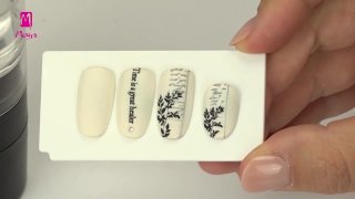 Layered stamping nail art with clean motives - Preview