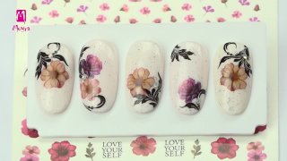 Wonderful, realistic flowers with stamped leaves - Peview