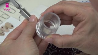 Cat nail art with sticker and stamping