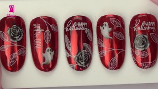 Rosy Halloween costume for your nails - Preview