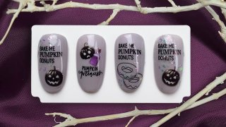 Iridescent effected base with Halloween design