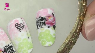 Sticker and stamping nail art for Valentine's Day - Preview
