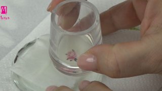 Sticker and stamping nail art for Valentine's Day