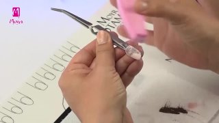 Matte and shiny, gold and brown romantic nail art